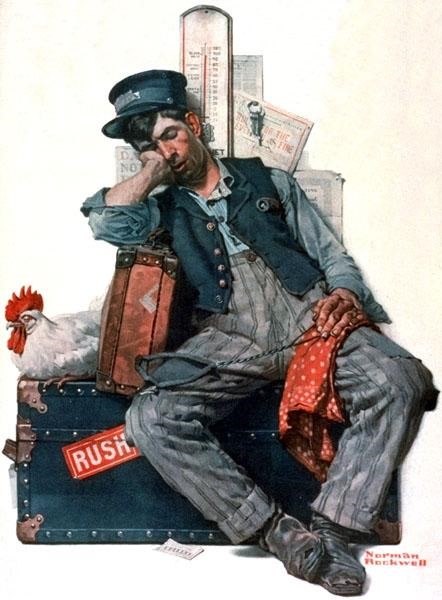 Norman Rockwell "Rush"